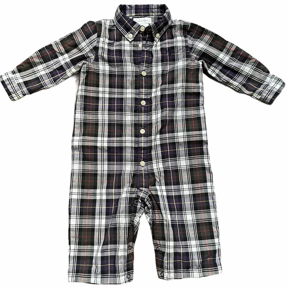Ralph Lauren Other - Ralph Lauren Long Sleeve Jumpsuit Plaid Size 9M